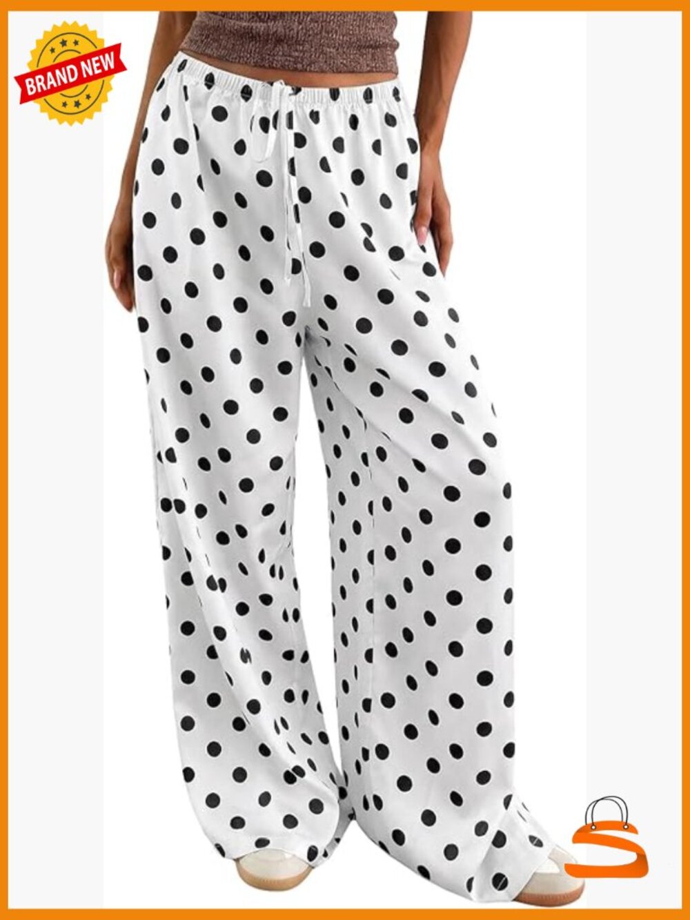 Women's Summer Satin Silk Casual Flowy Wide Leg Pants